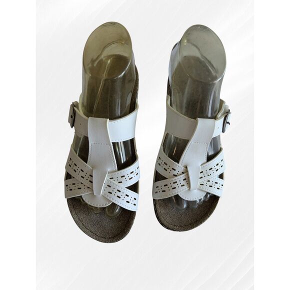 Flexus by Spring Step Nery Nordstrom White Slide Sandals Sz 7 - Picture 10 of 10